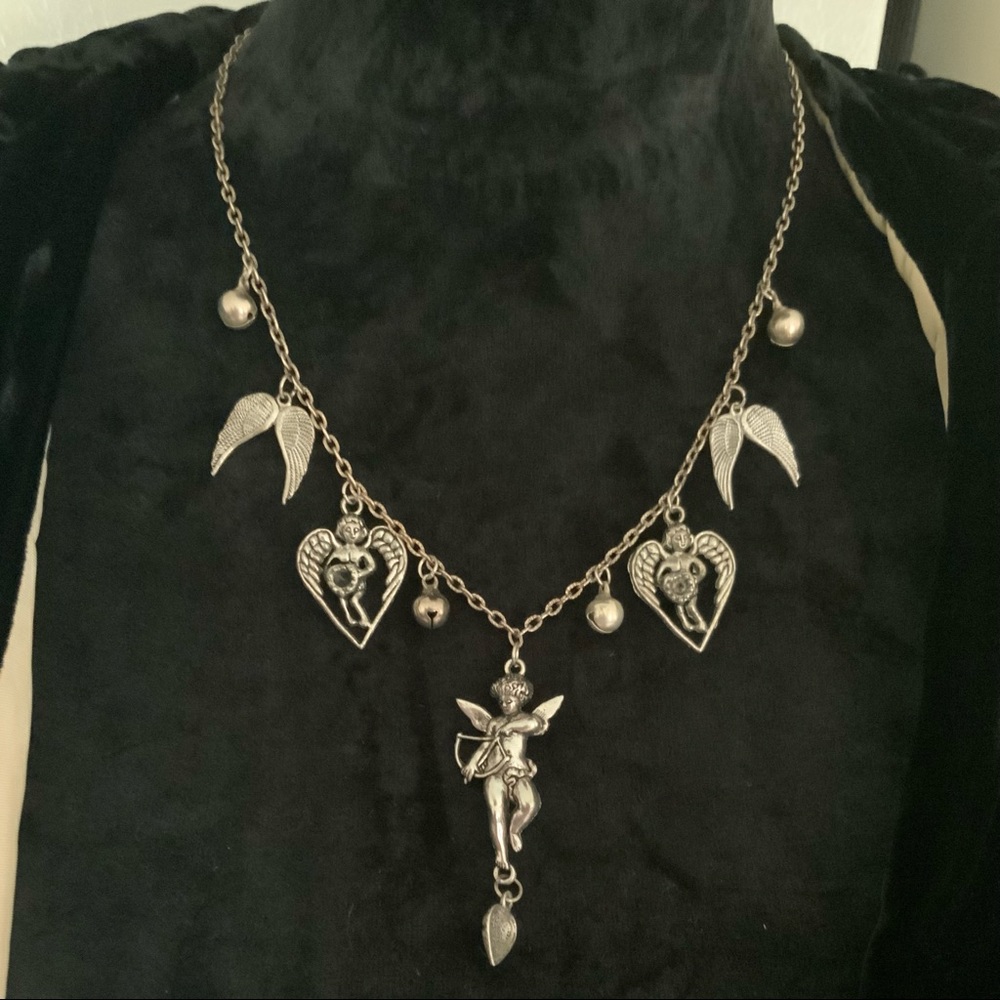 Angel Caller Charm Necklace with Bells